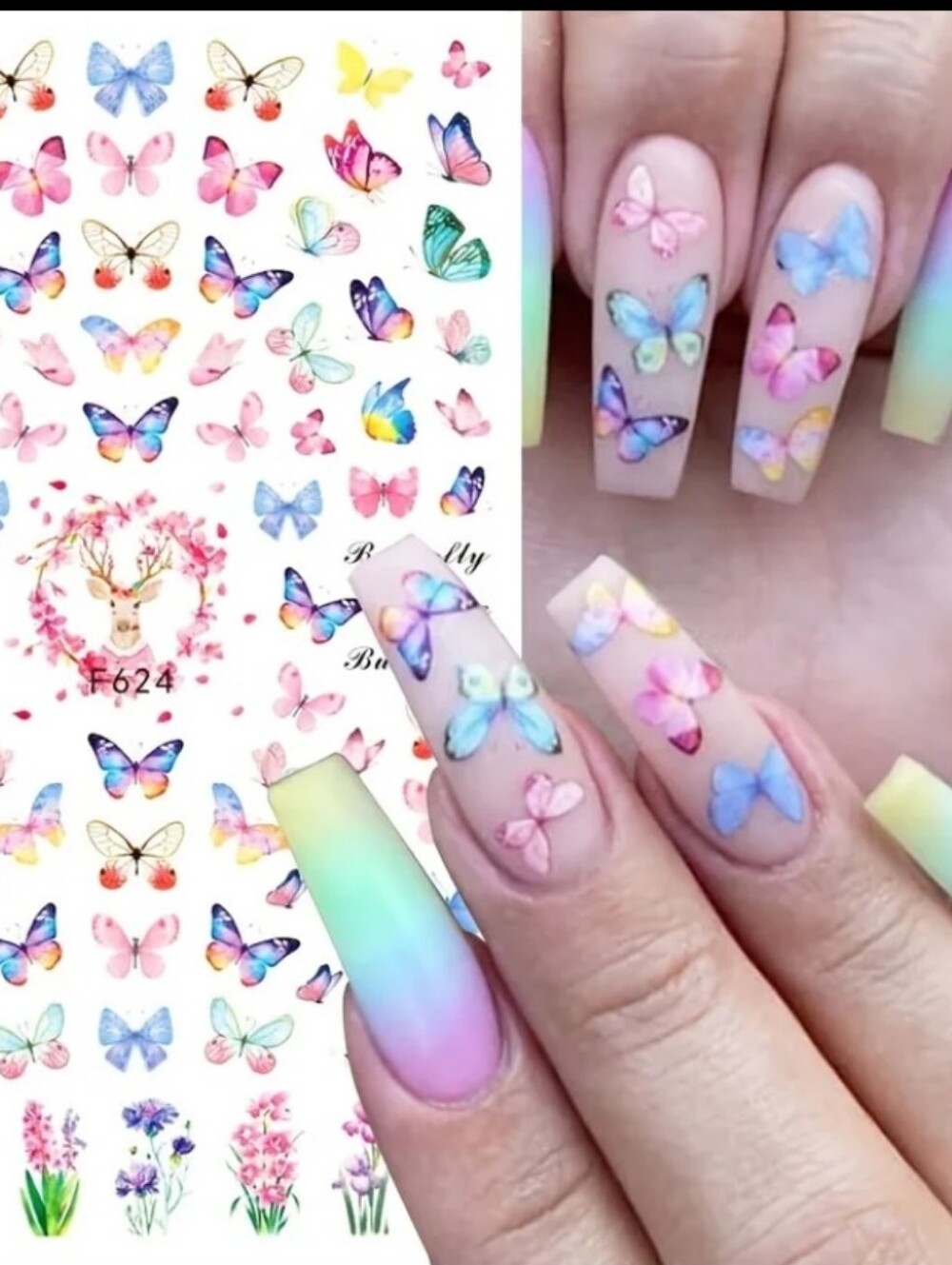 4 FOR $15  💕 Trendy Nail Art Transfer Stickers Decals